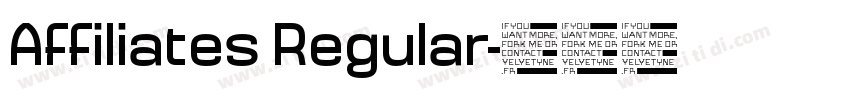Affiliates Regular字体转换